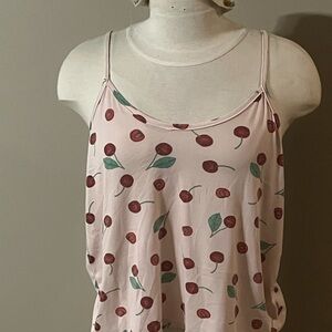 Cherry Print Pink Cami Top